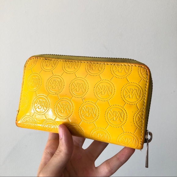 Michael Kors Yellow Monogram Wallet - Picture 2 of 6